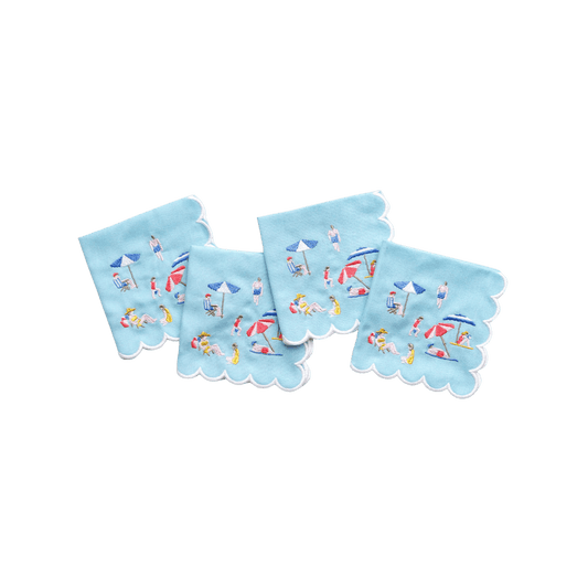Day at the Beach Cocktail Napkins - Set of 4 - Hosted by Kelly Gaudreau