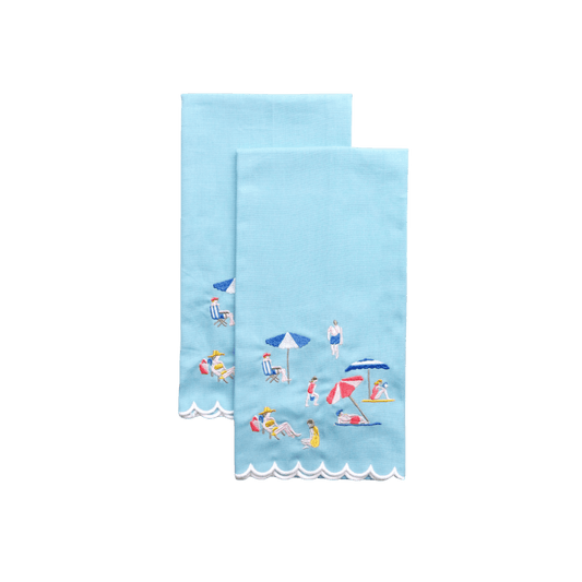 Day at the Beach Tea Towels - Set of 2 - Hosted by Kelly Gaudreau