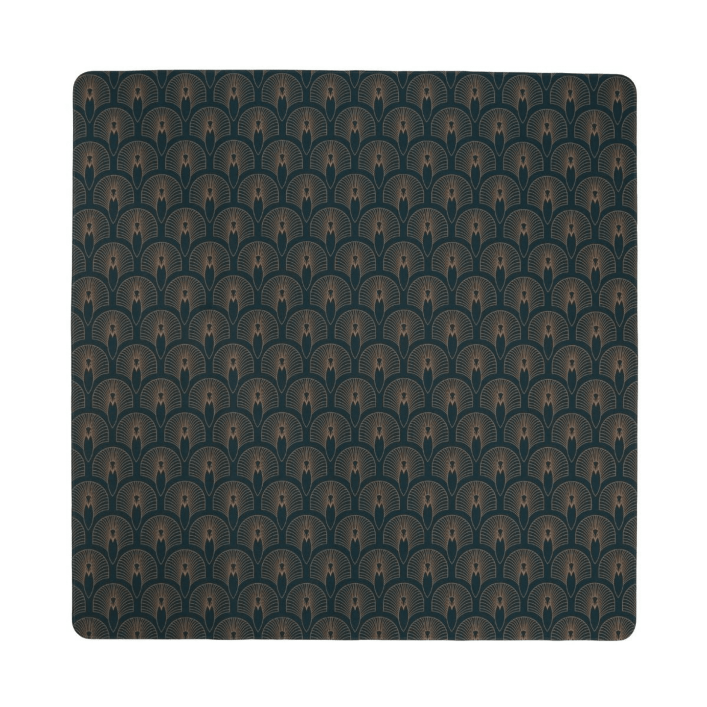Deco Deep & Gold Double - Sided Mahjong Mat - Hosted by Kelly Gaudreau