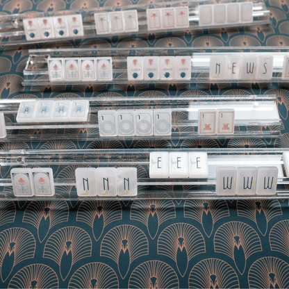 Deco Deep & Gold Double - Sided Mahjong Mat - Hosted by Kelly Gaudreau