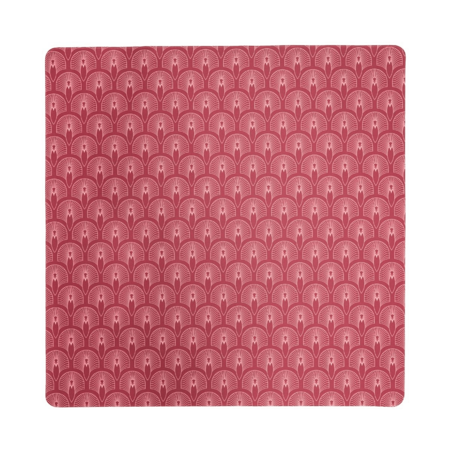 Deco Olive & Red Double - Sided Mahjong Mat - Hosted by Kelly Gaudreau