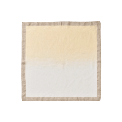 Dip Dye Napkins in Earth Tones White and Beige - Set of 4 - Hosted by Kelly Gaudreau