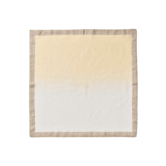Dip Dye Napkins in Earth Tones White and Beige - Set of 4 - Hosted by Kelly Gaudreau