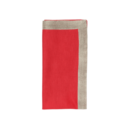 Dip Dye Napkins in Warm Tones Red and Burgundy - Set of 4 - Hosted by Kelly Gaudreau