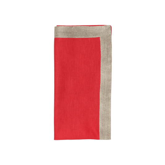 Dip Dye Napkins in Warm Tones Red and Burgundy - Set of 4 - Hosted by Kelly Gaudreau