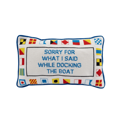 Docking The Boat Needlepoint Pillow - Hosted by Kelly Gaudreau