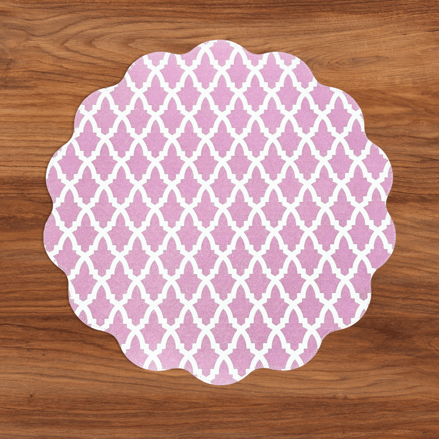 Eggplant and Pink Reversible Round Placemats - Set of 4 - Hosted by Kelly Gaudreau