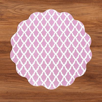 Eggplant and Pink Reversible Round Placemats - Set of 4 - Hosted by Kelly Gaudreau