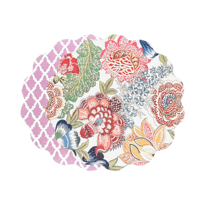 Eggplant and Pink Reversible Round Placemats - Set of 4 - Hosted by Kelly Gaudreau