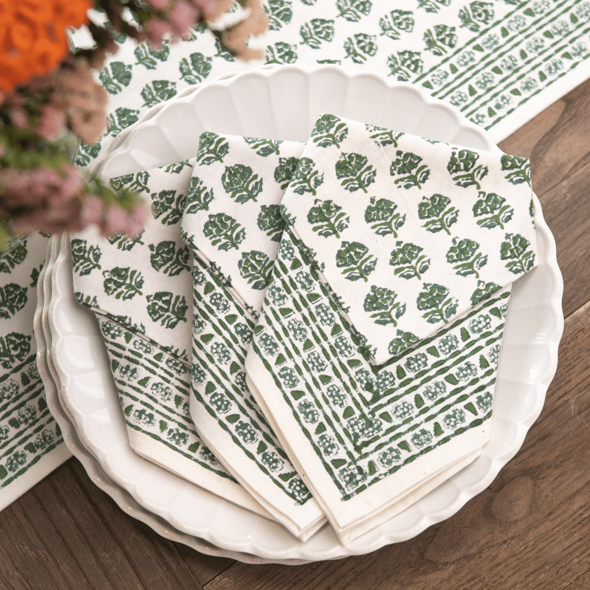 Elise Green Napkins - Set of 4 - Hosted by Kelly Gaudreau