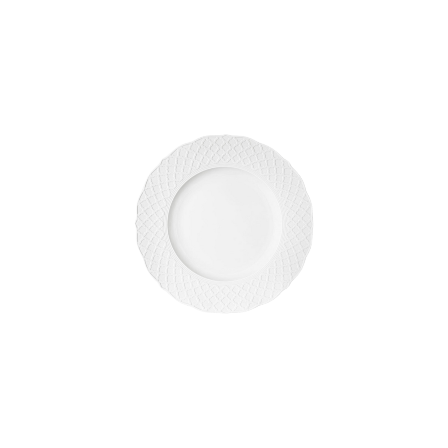 Empire White Dessert Plate - Hosted by Kelly Gaudreau