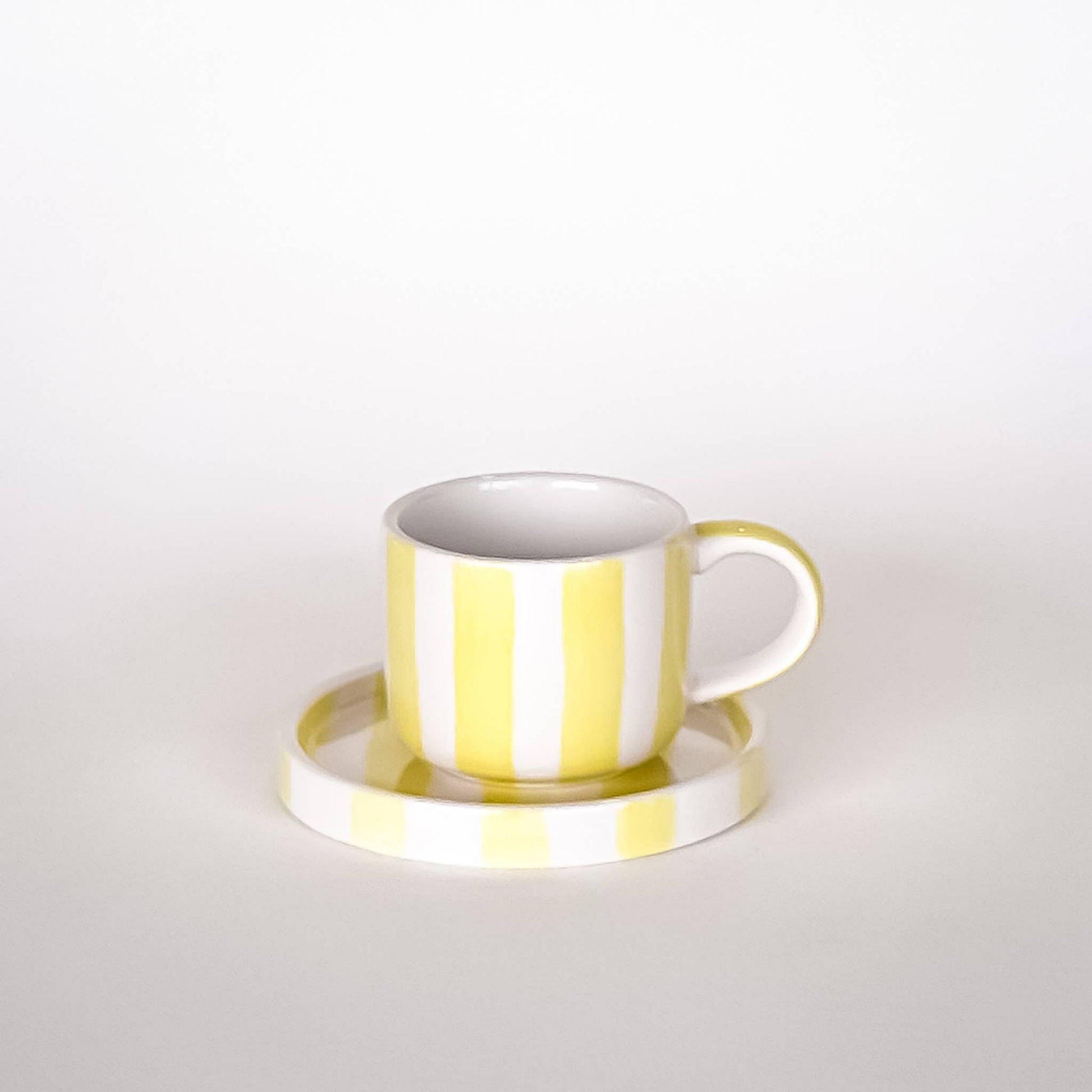 Espresso Stripes Cup and Saucer - Set of 2 - Hosted by Kelly Gaudreau