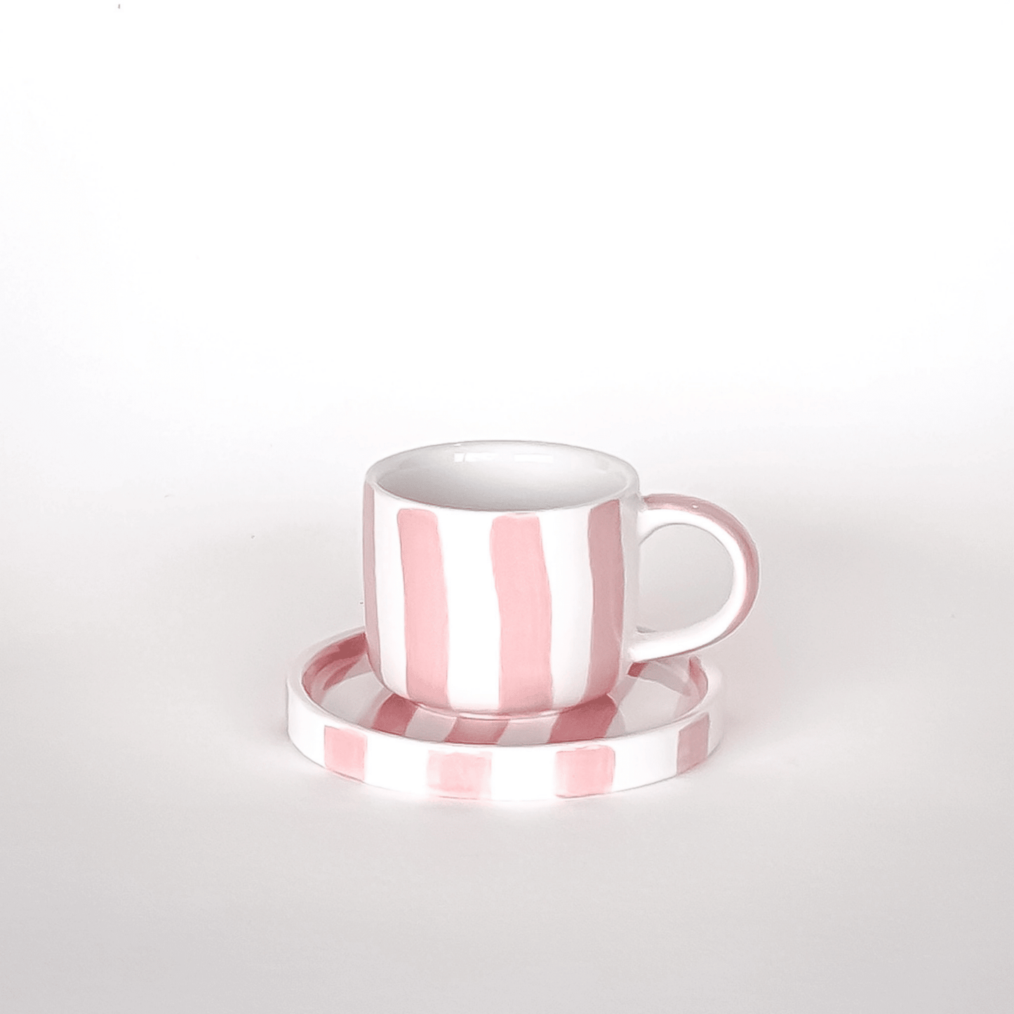 Espresso Stripes Cup and Saucer - Set of 2 - Hosted by Kelly Gaudreau