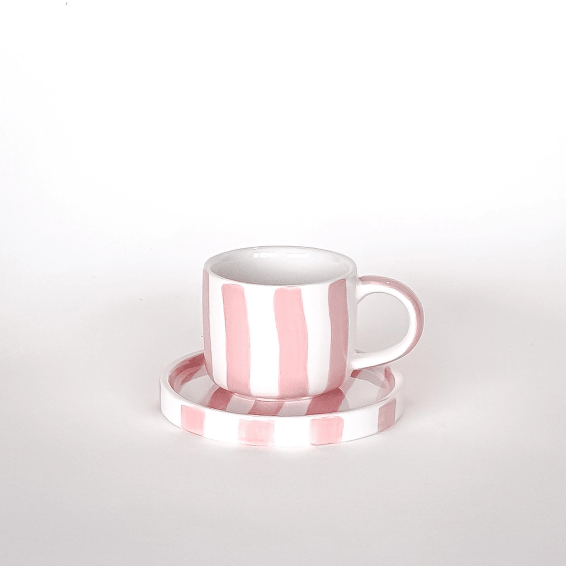 Espresso Stripes Cup and Saucer - Set of 2 - Hosted by Kelly Gaudreau