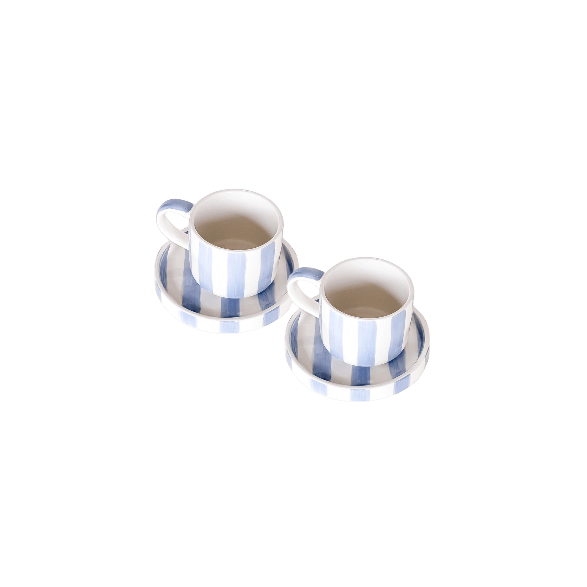 Espresso Stripes Cup and Saucer - Set of 2 - Hosted by Kelly Gaudreau