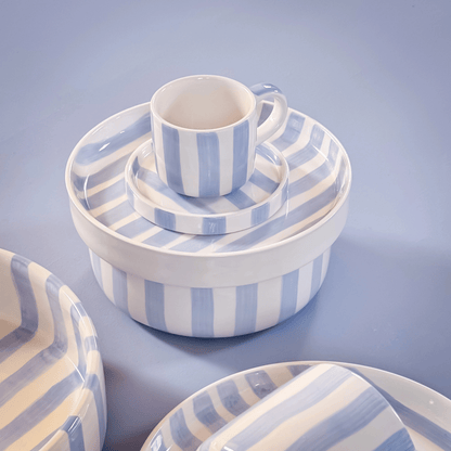 Espresso Stripes Cup and Saucer - Set of 2 - Hosted by Kelly Gaudreau