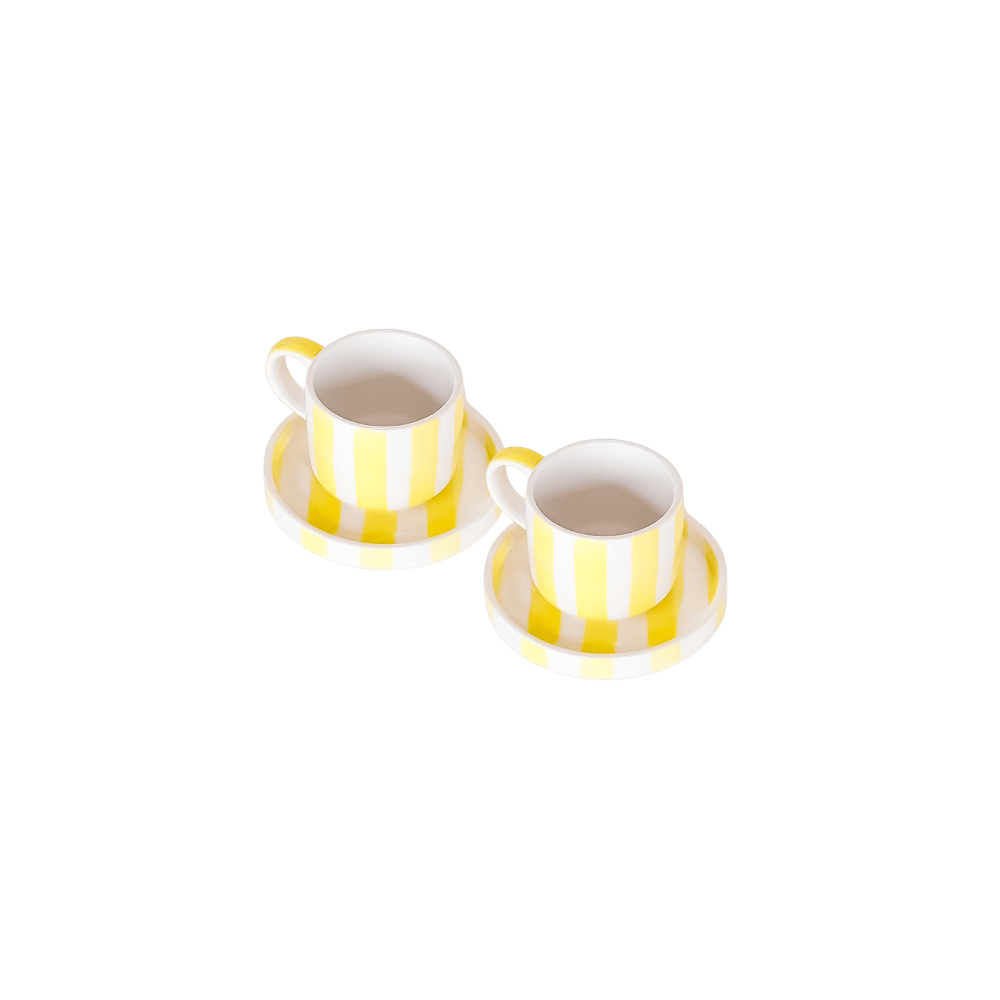 Espresso Stripes Cup and Saucer - Set of 2 - Hosted by Kelly Gaudreau