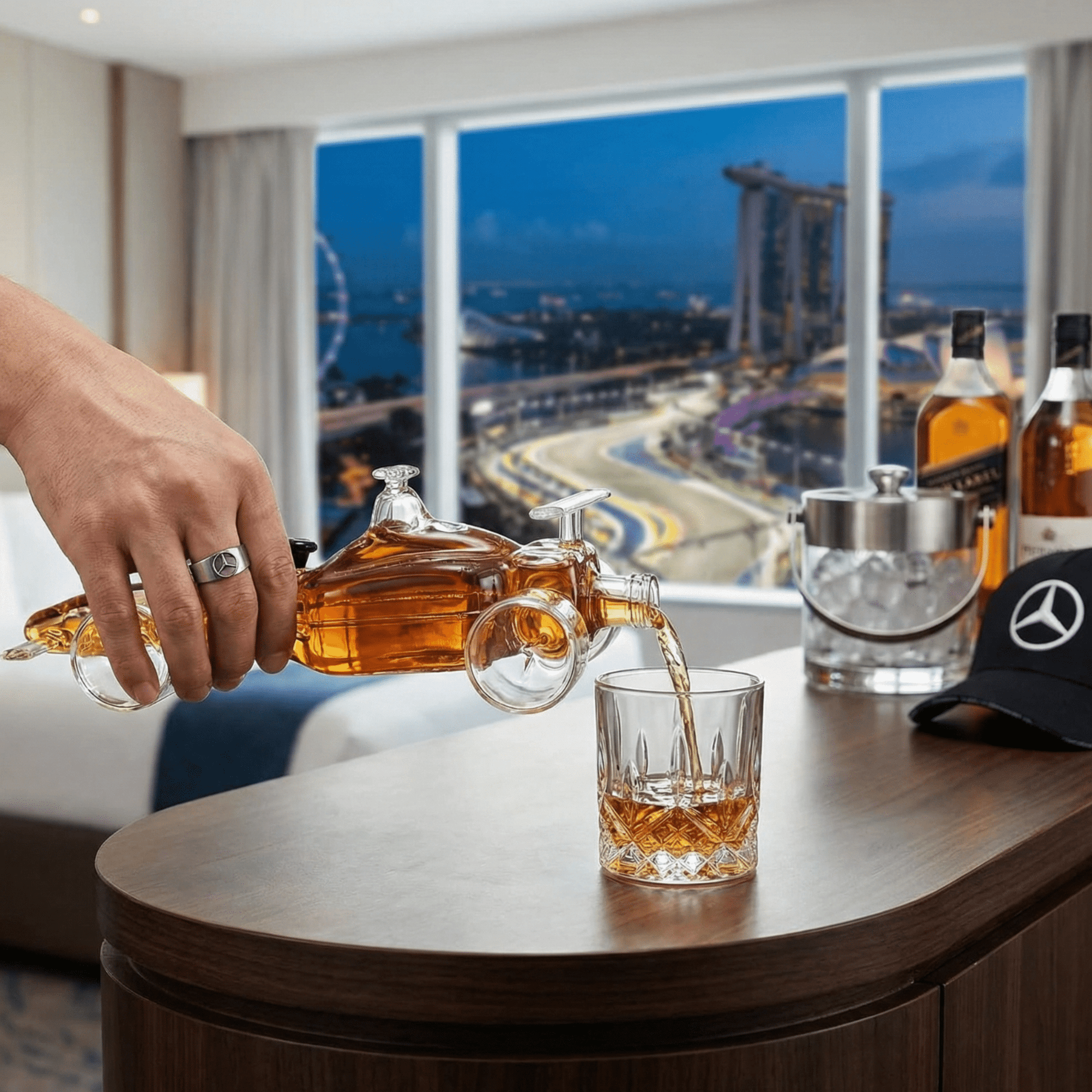 F1 Racecar Car Lover Whiskey Decanter - Hosted by Kelly Gaudreau