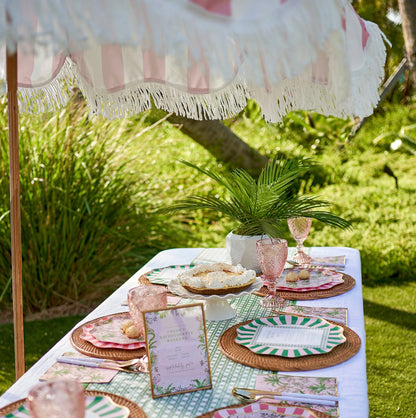 Palm Beach - Pink & Green Large Paper Napkins - Set of 20