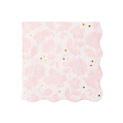 Petal Pink Floral Dinner Napkins – Set of 20