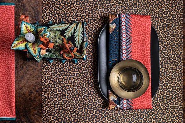 Feather Napkins in Coral - Set of 2 - Hosted by Kelly Gaudreau