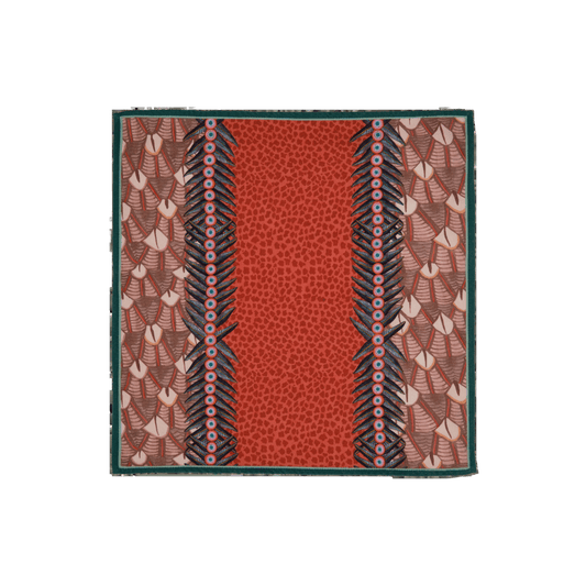 Feather Napkins in Coral - Set of 2 - Hosted by Kelly Gaudreau