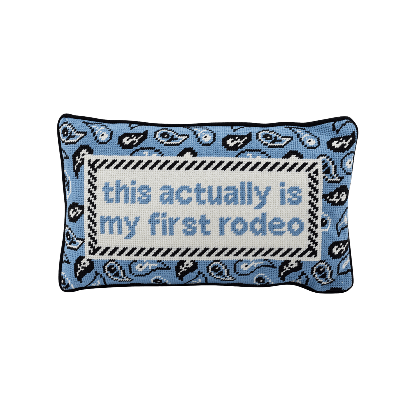 First Rodeo Needlepoint Pillow - Hosted by Kelly Gaudreau