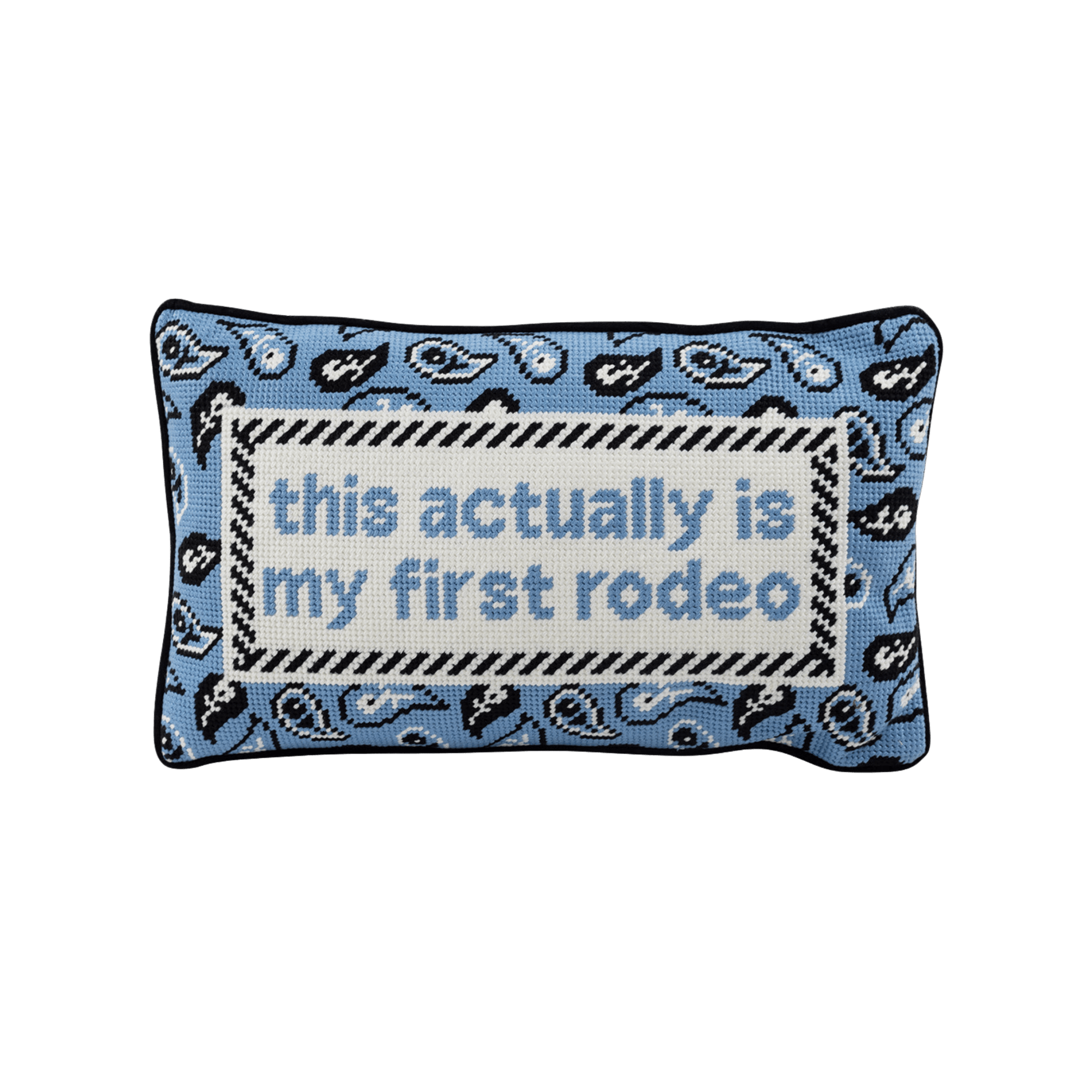 First Rodeo Needlepoint Pillow - Hosted by Kelly Gaudreau