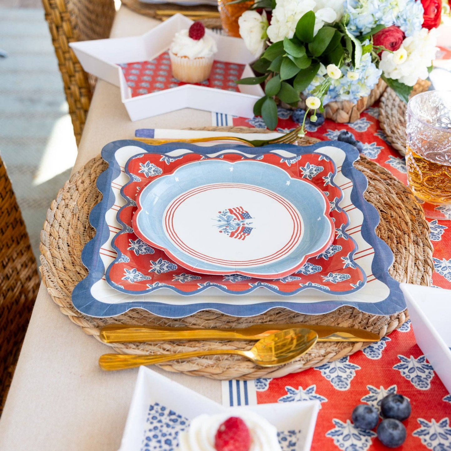 Flag Paper Plates - Pack of 8 - Hosted by Kelly Gaudreau
