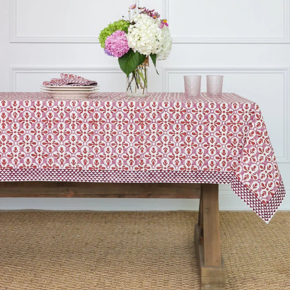 Fleur de Lis Rose Tablecloth - Hosted by Kelly Gaudreau
