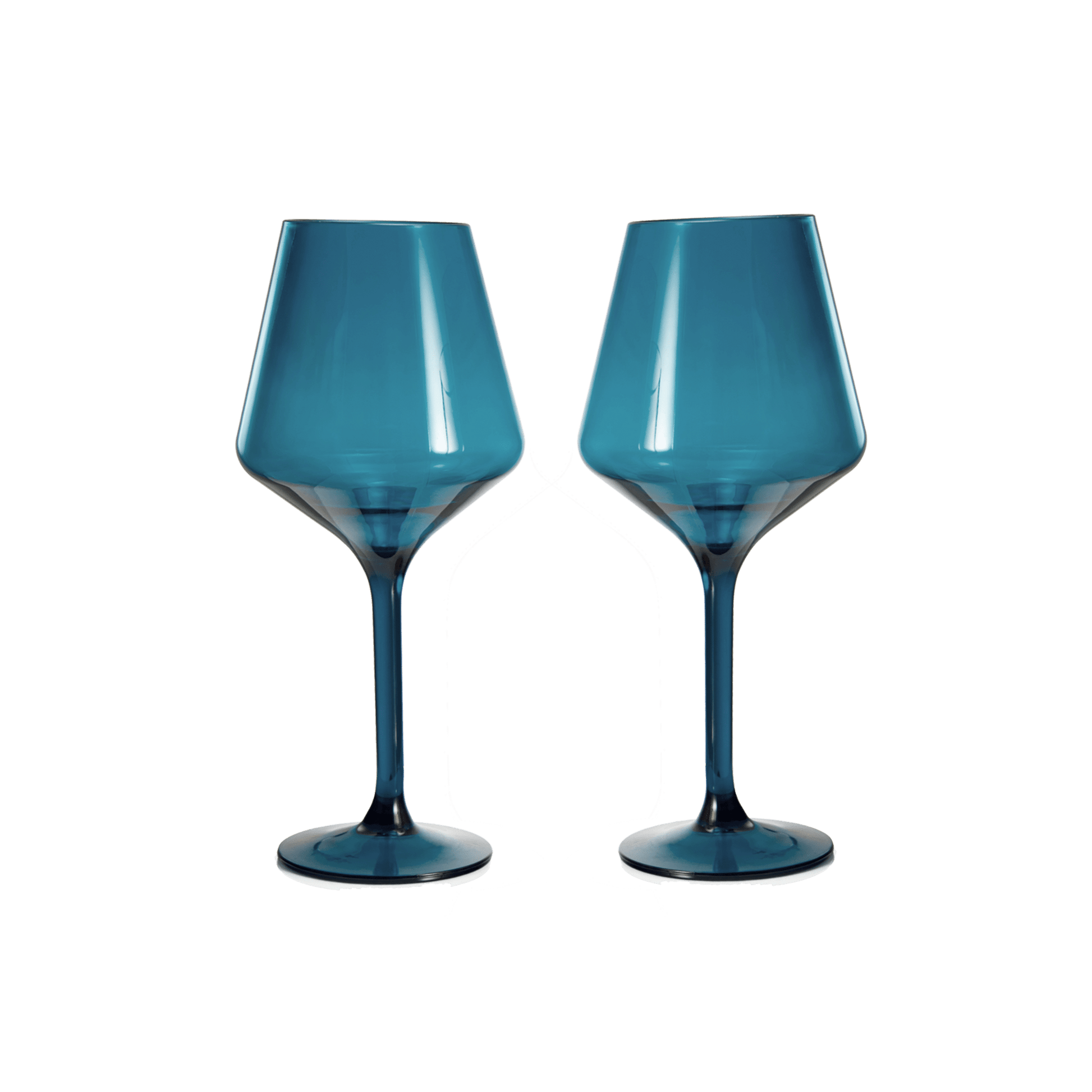 Floating Acrylic Wine Glass in Blue Set of 2 - Hosted by Kelly Gaudreau