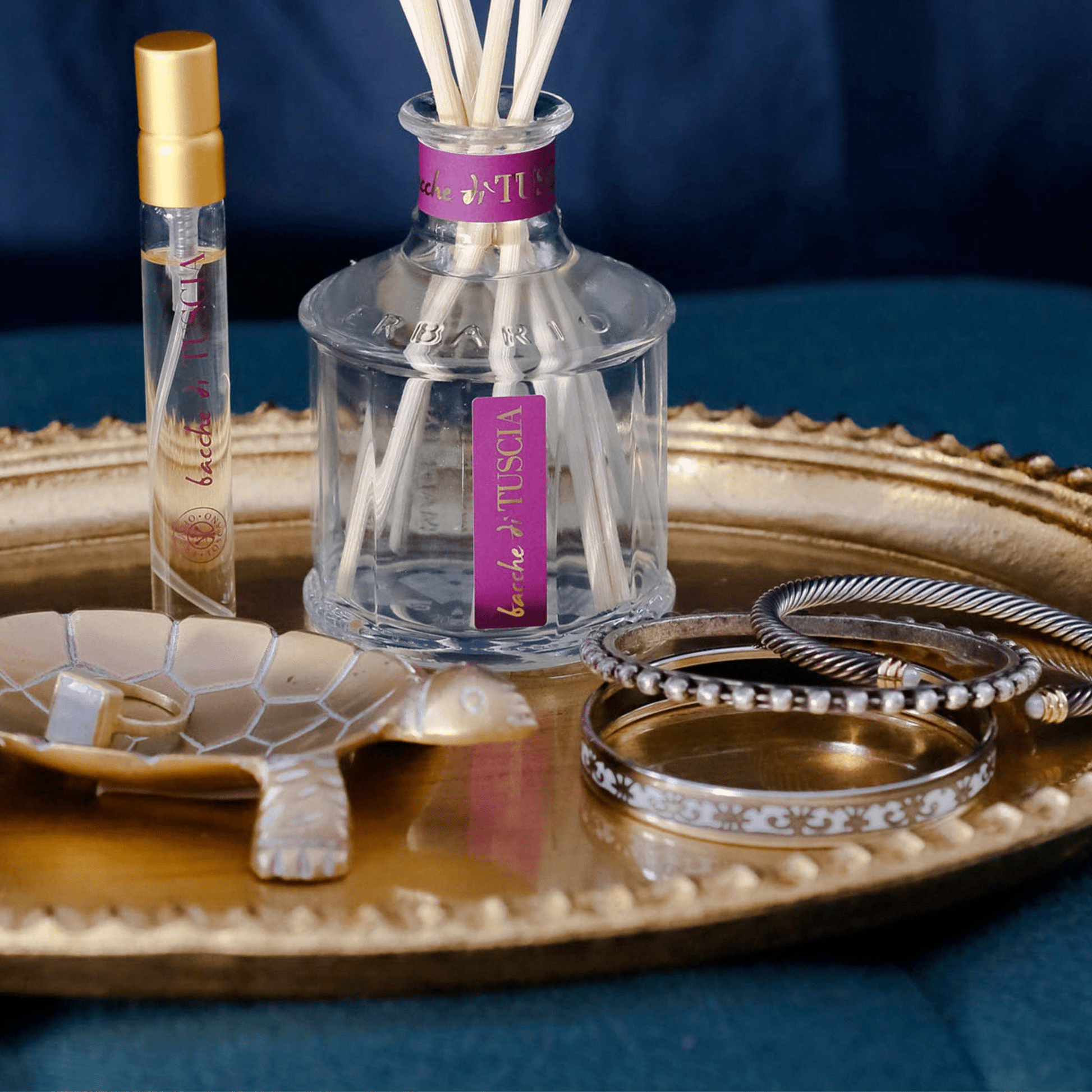 Florentine Gold Wooden Accessories Small Oval Tray - Hosted by Kelly Gaudreau