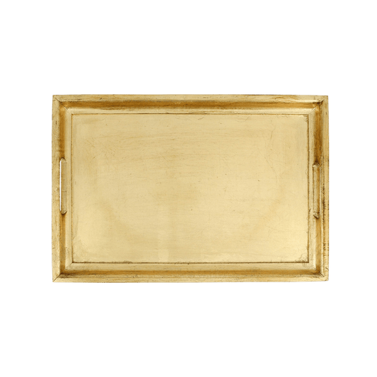 Florentine Wooden Accessories Medium Rectangular Tray - Gold - Hosted by Kelly Gaudreau