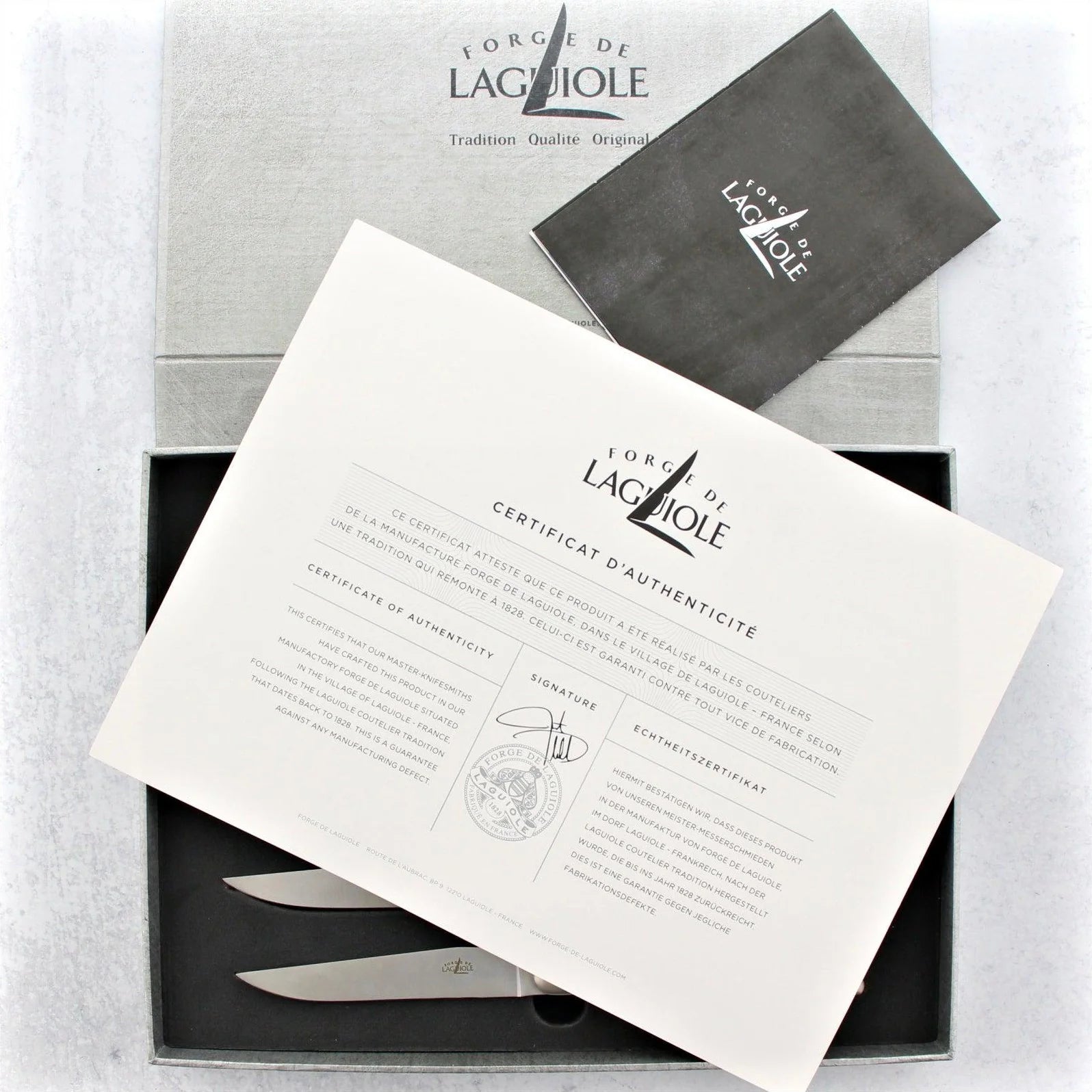 Forge de Laguiole Elk Stag Handle Steak Knives - Set of 6 - Hosted by Kelly Gaudreau