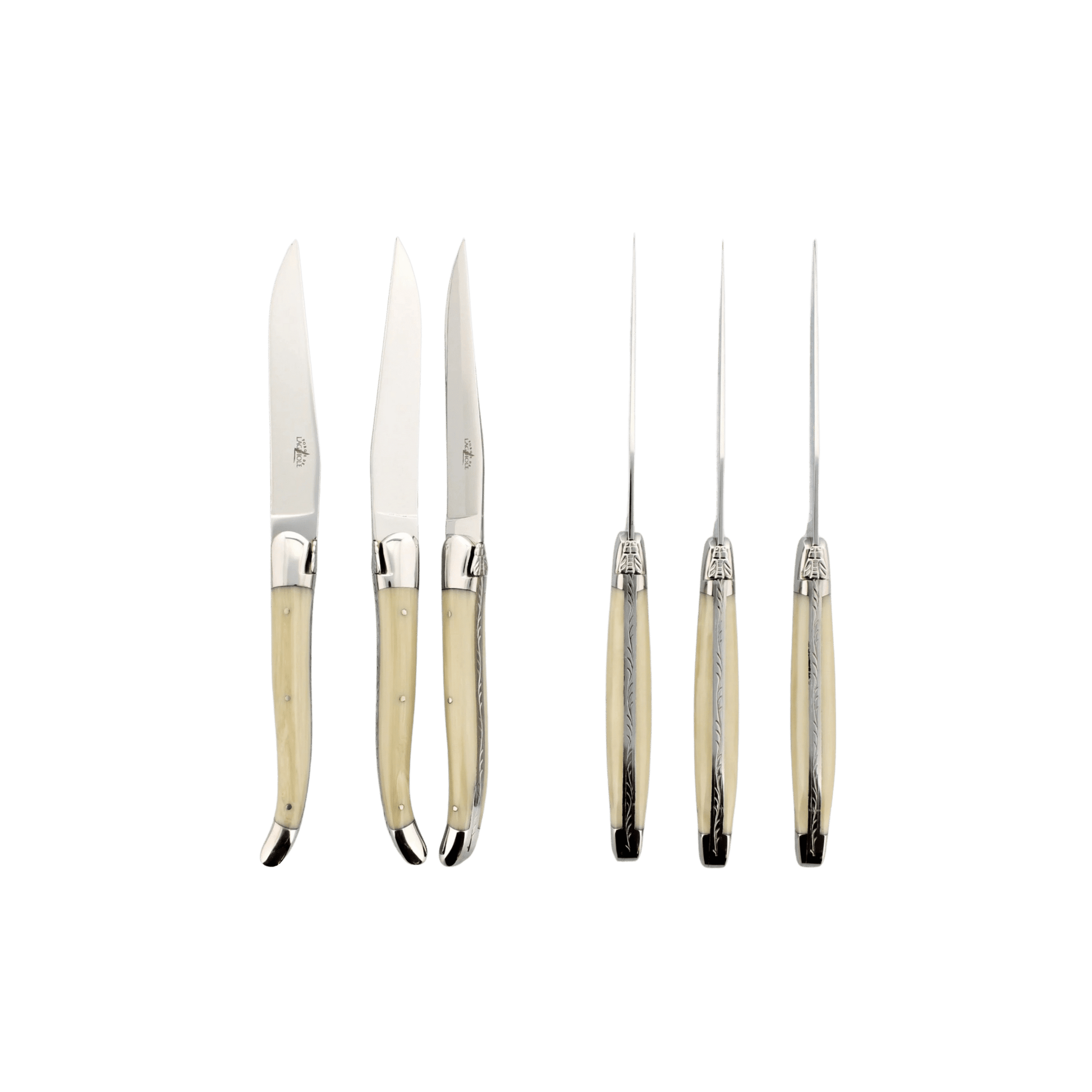 Forge de Laguiole Steak Knives Set of 6 - Opalescence - Hosted by Kelly Gaudreau