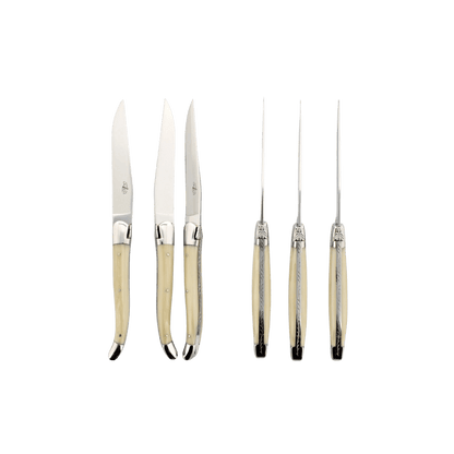 Forge de Laguiole Steak Knives Set of 6 - Opalescence - Hosted by Kelly Gaudreau