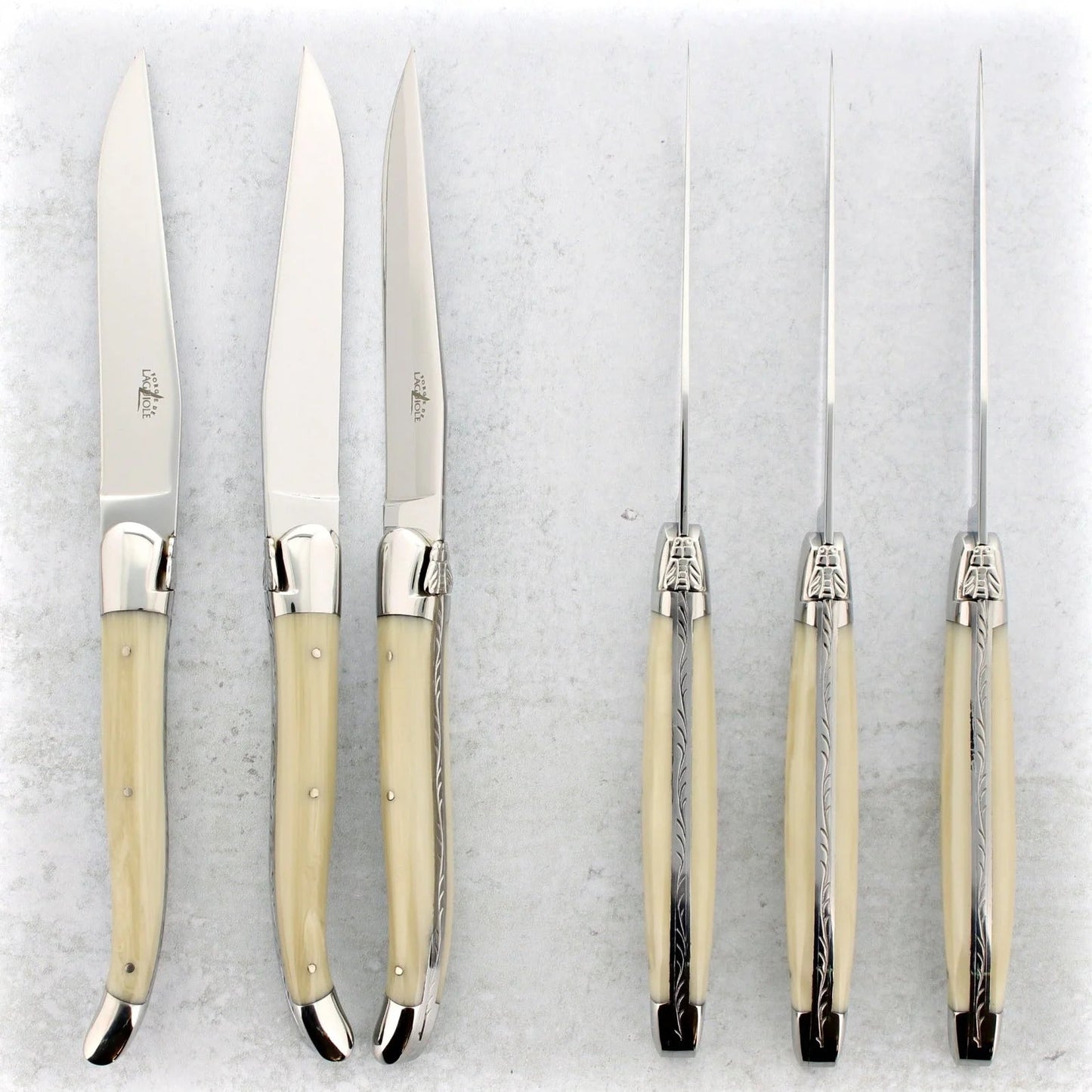 Forge de Laguiole Steak Knives Set of 6 - Opalescence - Hosted by Kelly Gaudreau