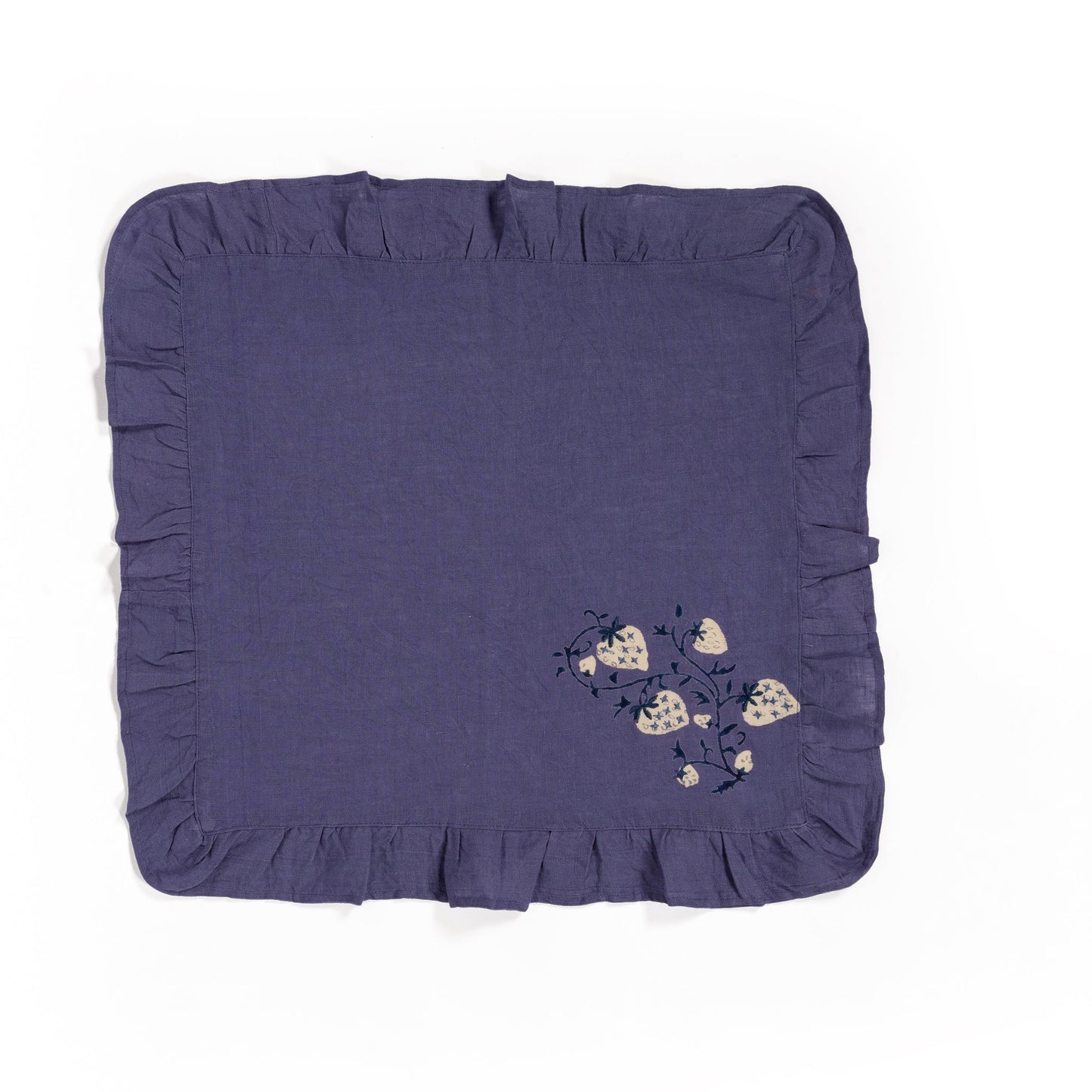 Fraises De Bois Napkins (Blue) (set of 4) - Hosted by Kelly Gaudreau