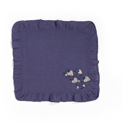 Fraises De Bois Napkins (Blue) (set of 4) - Hosted by Kelly Gaudreau