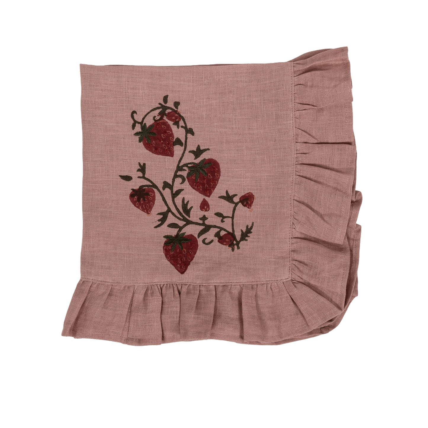 Fraises De Bois Napkins (Pink) (set of 4) - Hosted by Kelly Gaudreau