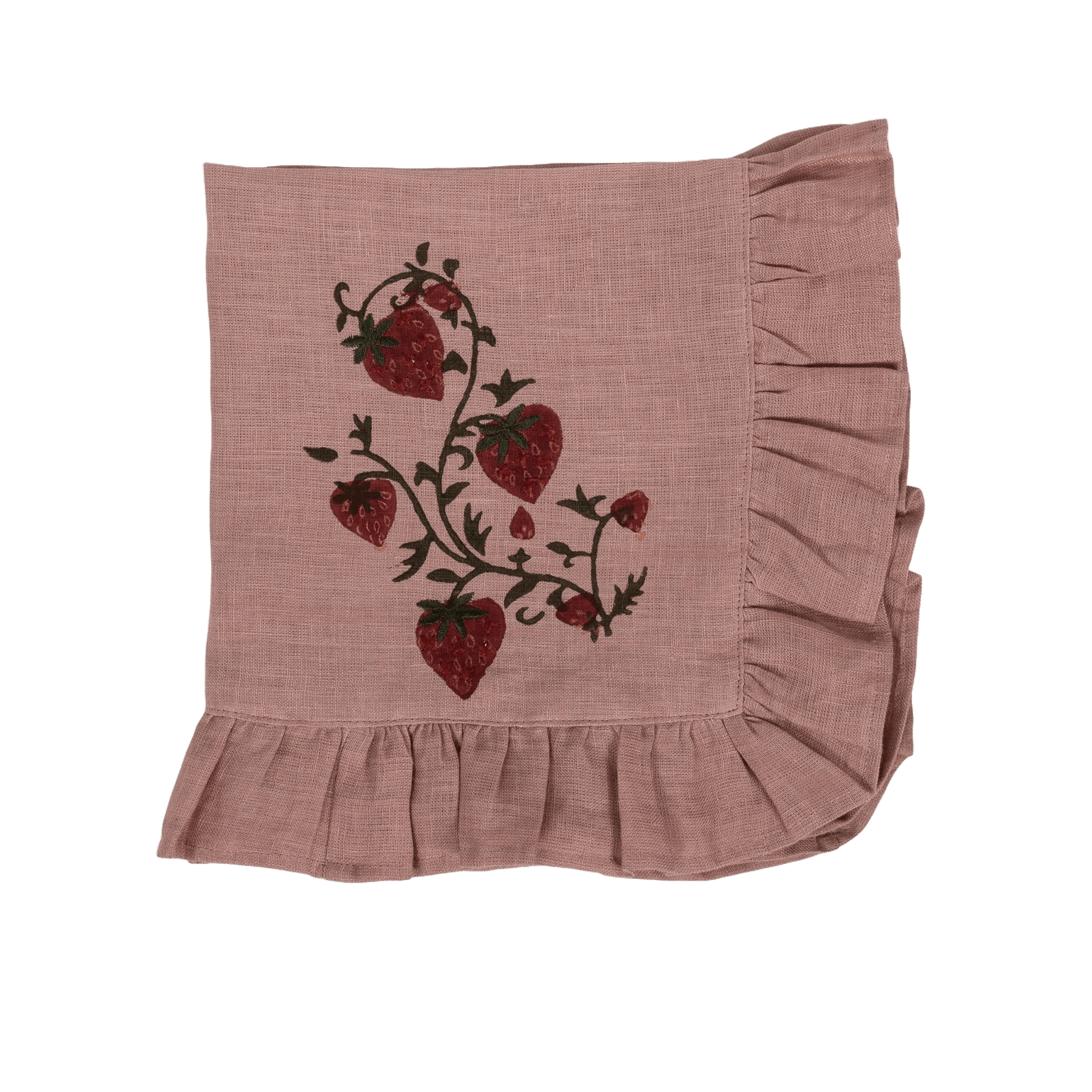 Fraises De Bois Napkins (Pink) (set of 4) - Hosted by Kelly Gaudreau