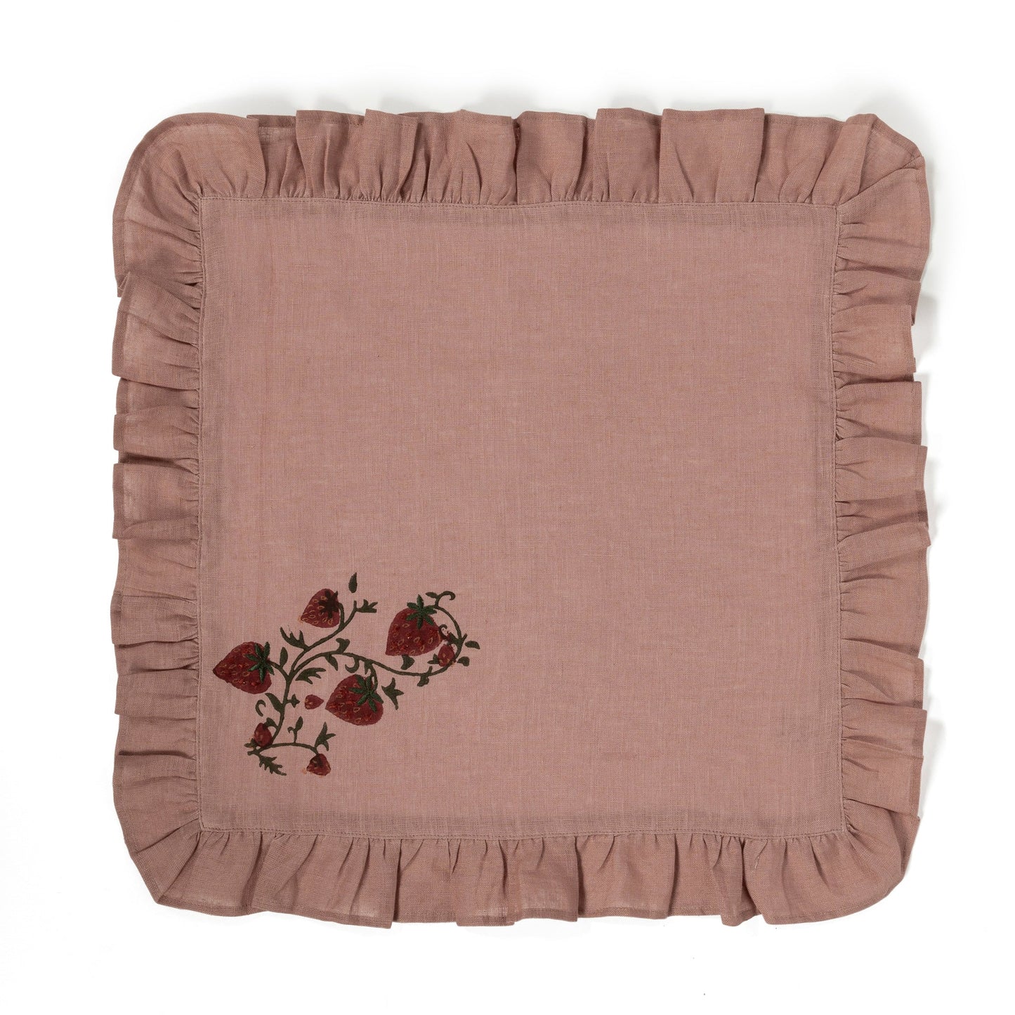 Fraises De Bois Napkins (Pink) (set of 4) - Hosted by Kelly Gaudreau