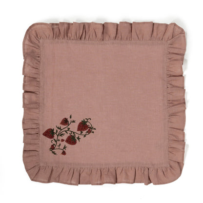 Fraises De Bois Napkins (Pink) (set of 4) - Hosted by Kelly Gaudreau