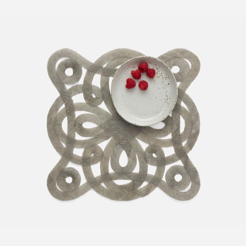 Freda Square Placemats in Medici Grey Set Of 4 - Hosted by Kelly Gaudreau