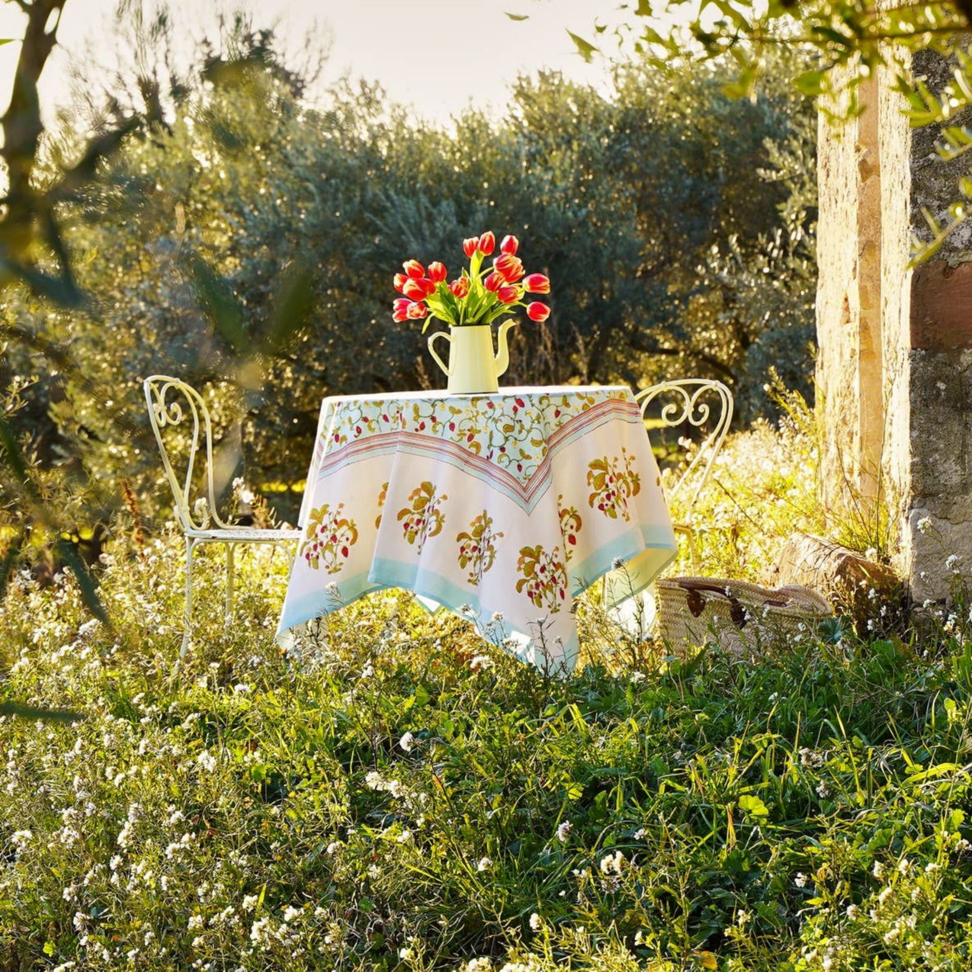 French Tablecloth - Strawberry Blue - Hosted by Kelly Gaudreau