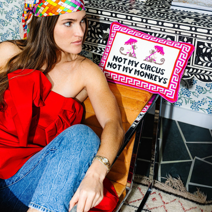 Not My Circus Needlepoint Pillow