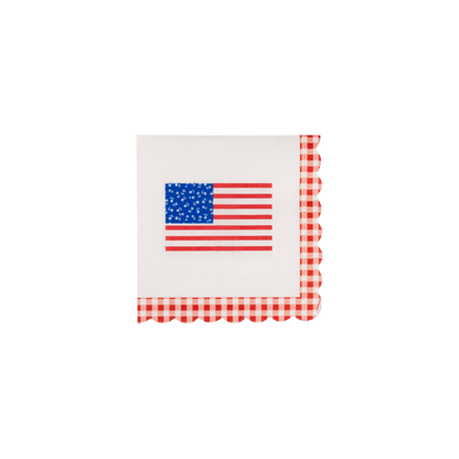 Gingham Flag Paper Napkins - Pack of 24 - Hosted by Kelly Gaudreau