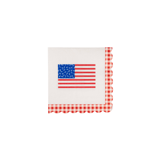 Gingham Flag Paper Napkins - Pack of 24 - Hosted by Kelly Gaudreau