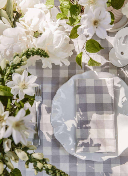 Gingham Napkin - Dove set of 4 - Hosted by Kelly Gaudreau