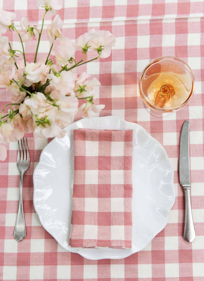 Gingham Tablecloth in Rosa - Hosted by Kelly Gaudreau